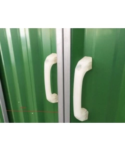 CASETTA DA ESTERNO IN LAMIERA ZINCATA DOMUS "M" VERDE CON PORTE SCORREVOLI 187X173X194 CM